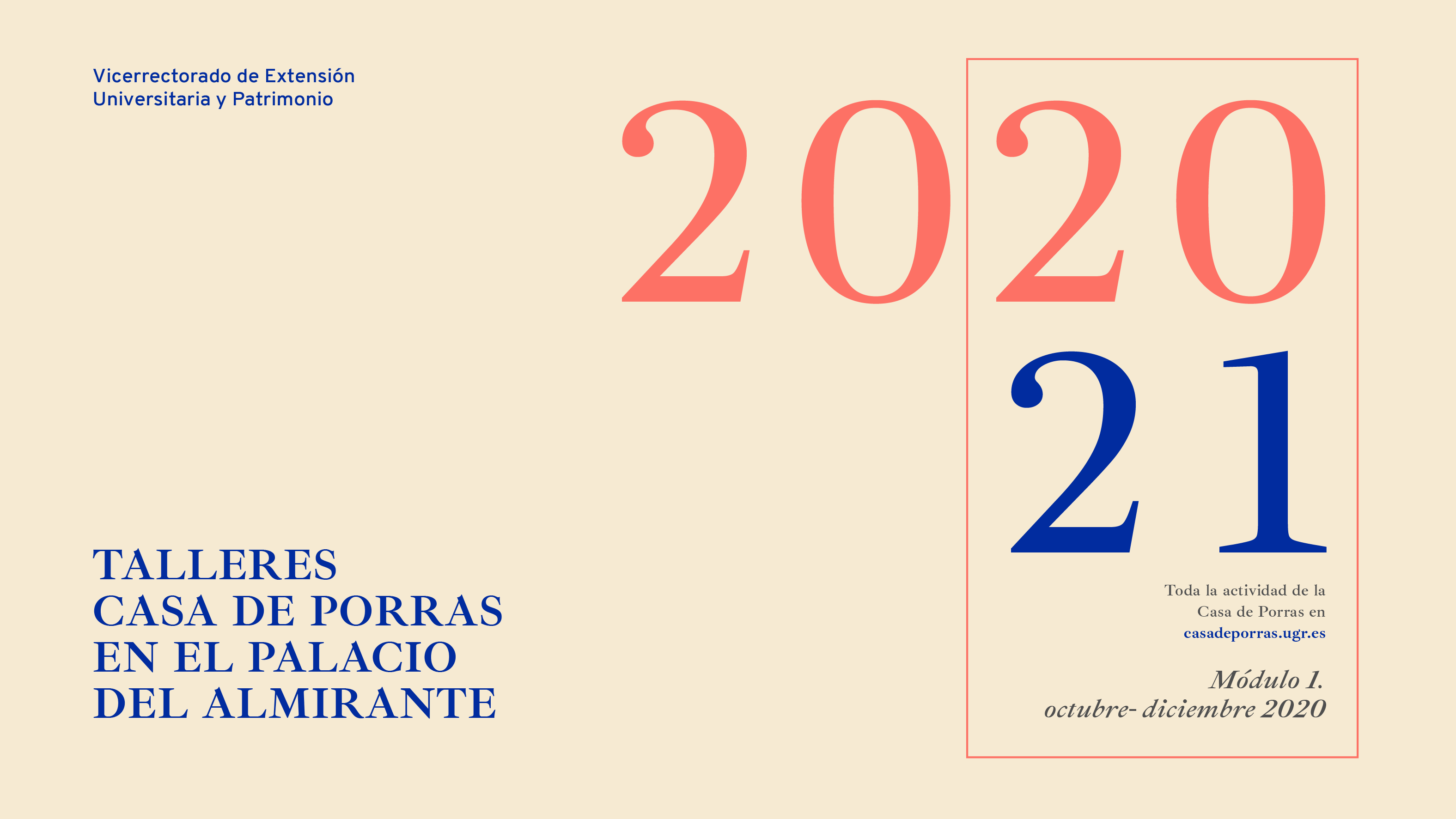 Imagen de portada de Convocatoria del 2º módulo Talleres de Casa de Porras